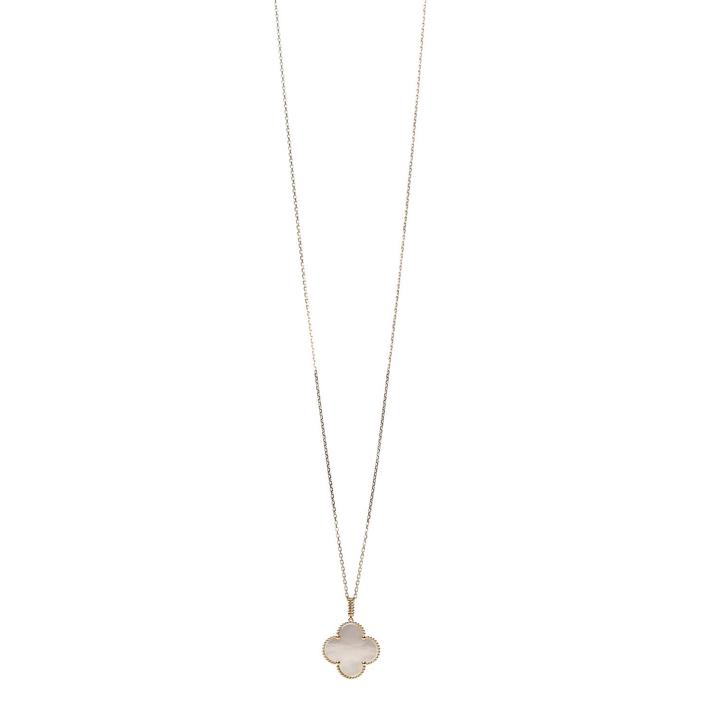 18K Yellow Gold Mother of Pearl Magic Alhambra Long Necklace