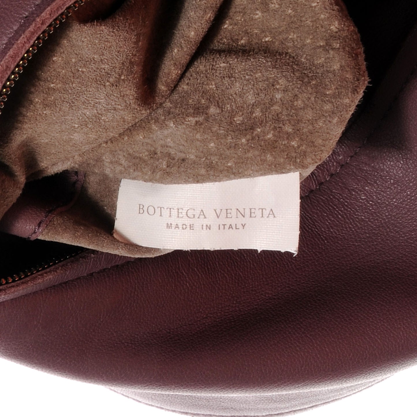 Lambskin Woven Small Loop Hobo Grape