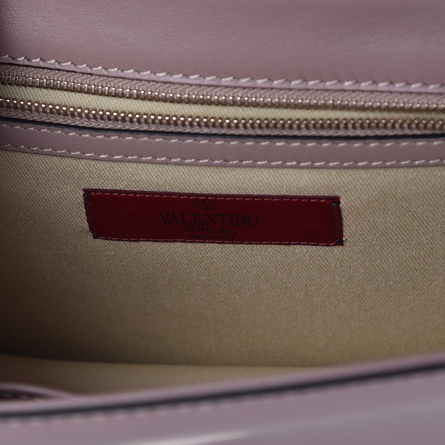 Vitello Medium Glam Lock Rockstud Flap Poudre