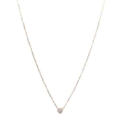 Cartier 18K Pink Gold Diamond D'Amour Heart Pendant Necklace 1 of 7