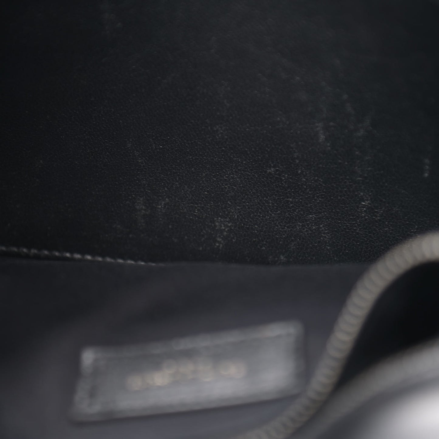Patent Crocodile Embossed Lambskin Monogram Medium Niki Chain Satchel Black