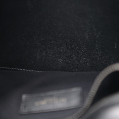Saint Laurent Patent Crocodile Embossed Lambskin Monogram Medium Niki Chain Satchel Black 15 of 16