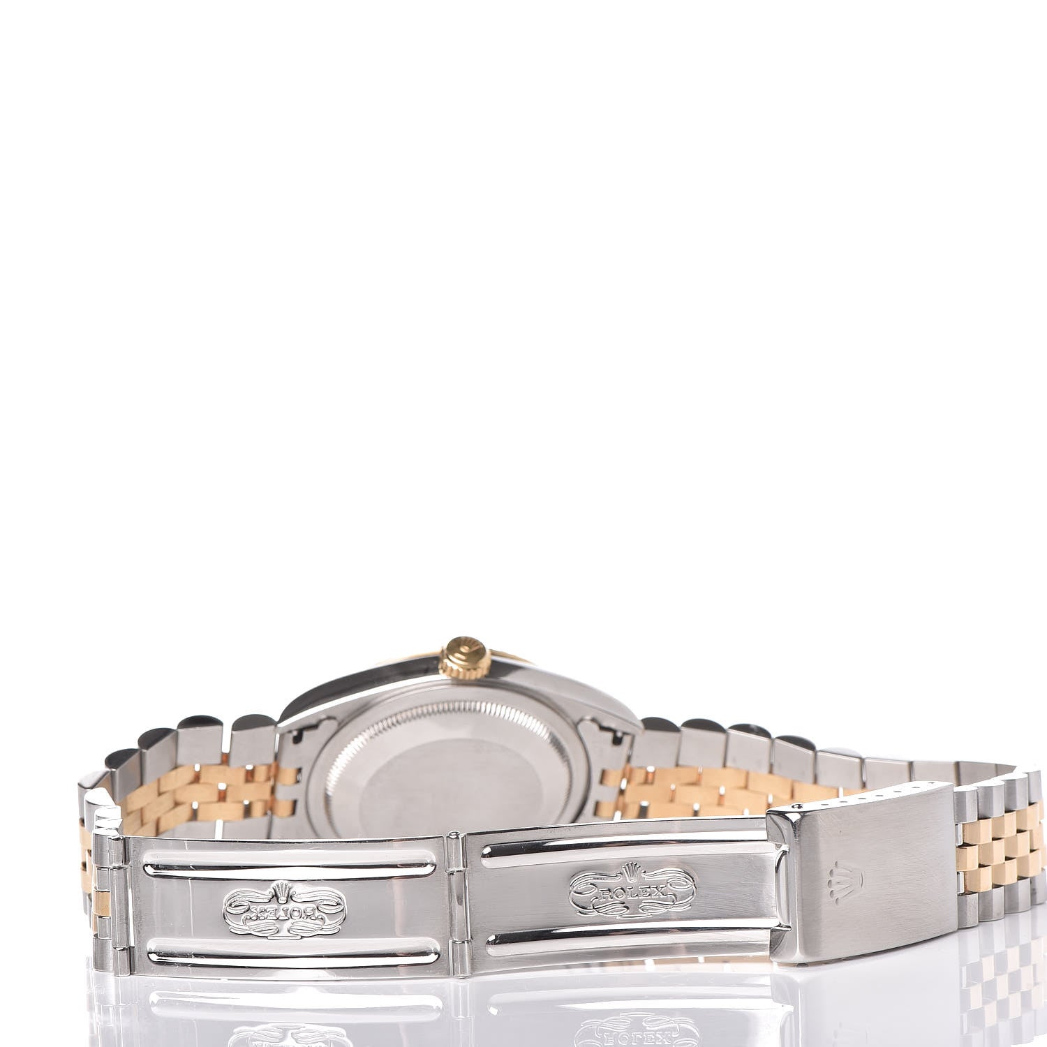 Rolex Stainless Steel 18K Yellow Gold Diamond 36mm Oyster Perpetual Datejust Watch White Roman 16233 6 of 9