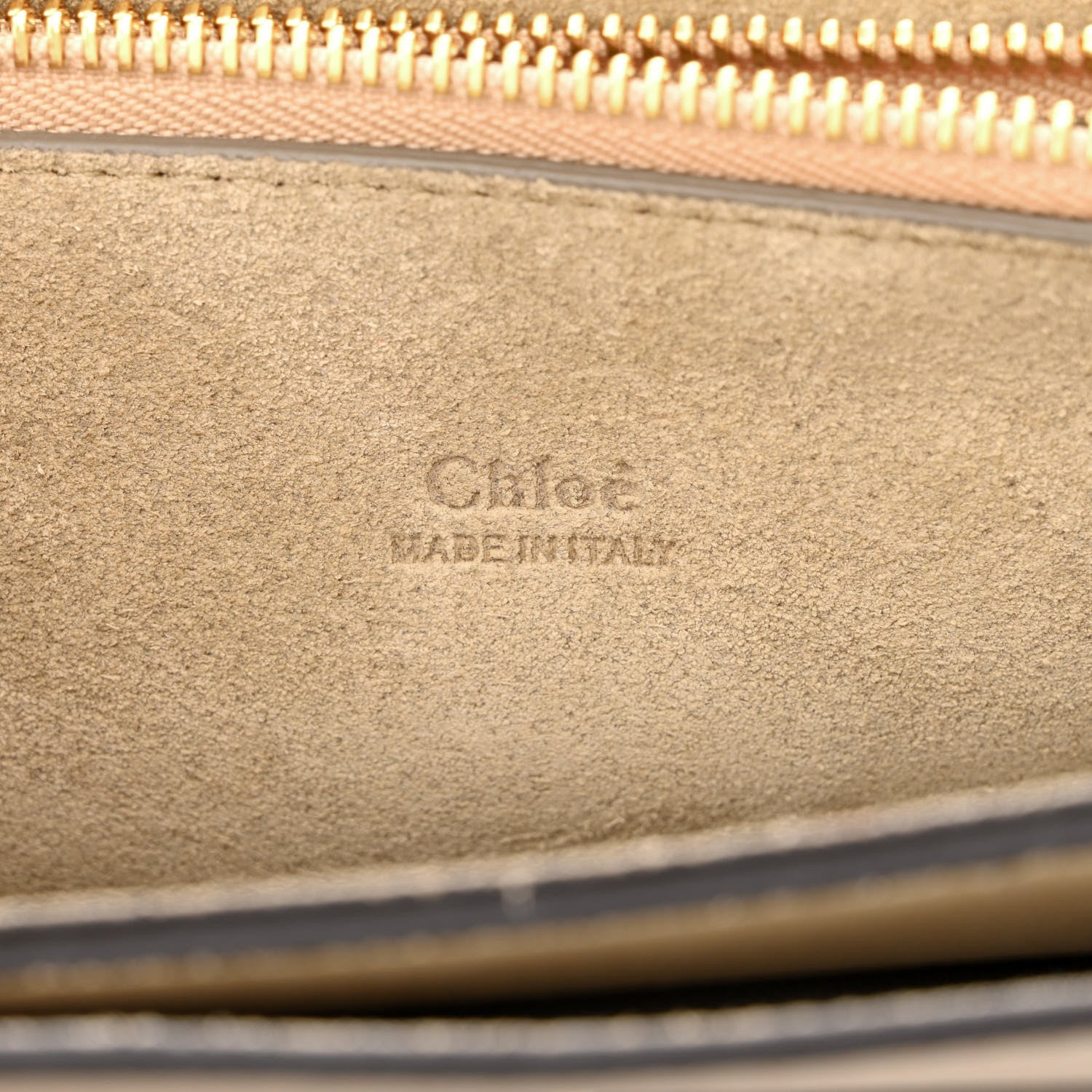 Chloe Calfskin Suede Medium Faye Shoulder Bag Motty Grey 5 of 10