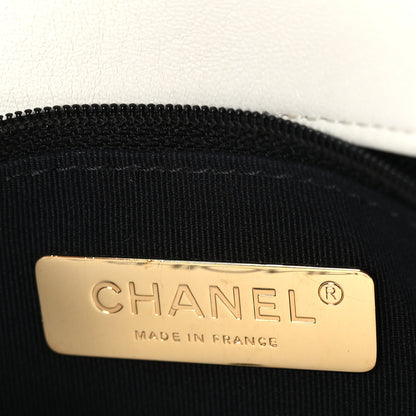 Chanel Lambskin Quilted Large Chanel 19 Flap White 6 of 9