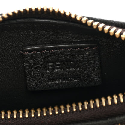 Fendi Fabric Jacquard FF 1974 Nano Fendigraphy Hobo Charm Tobacco Moro 5 of 8