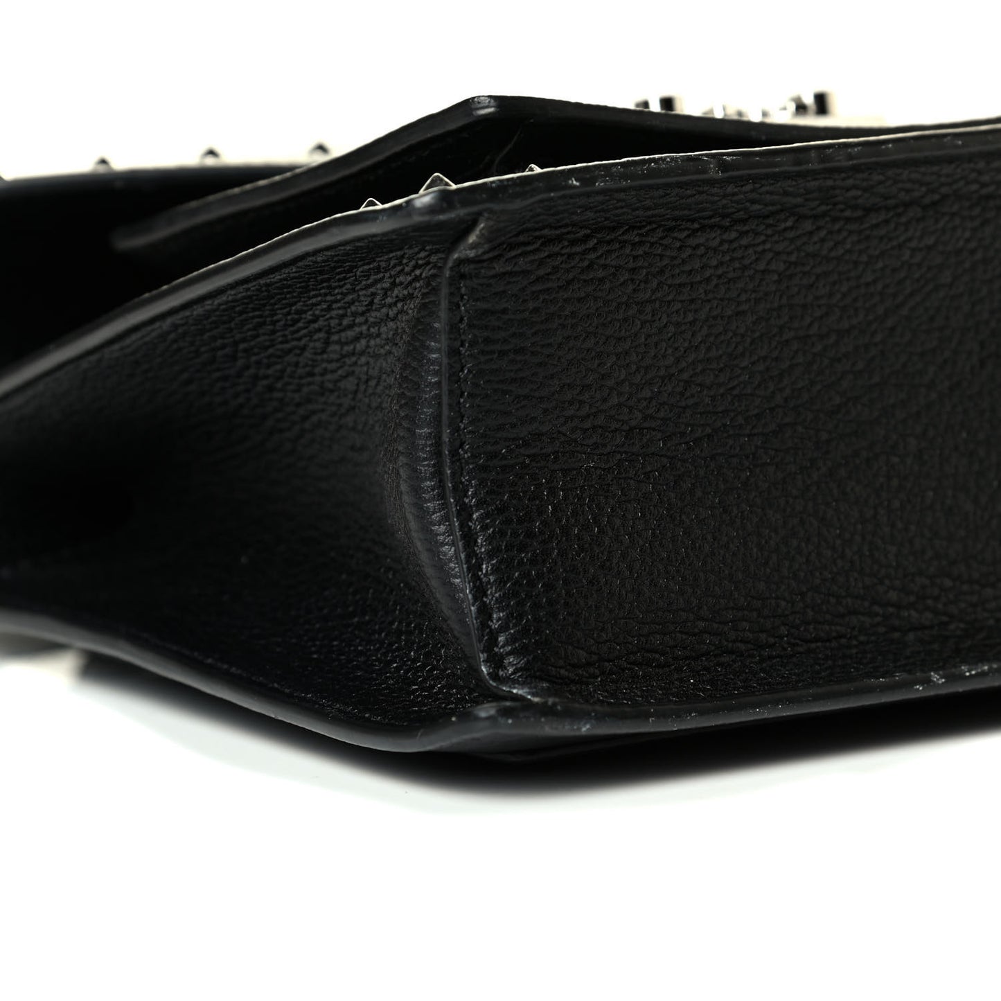 Calfskin Studded Small Patricia Satchel Black