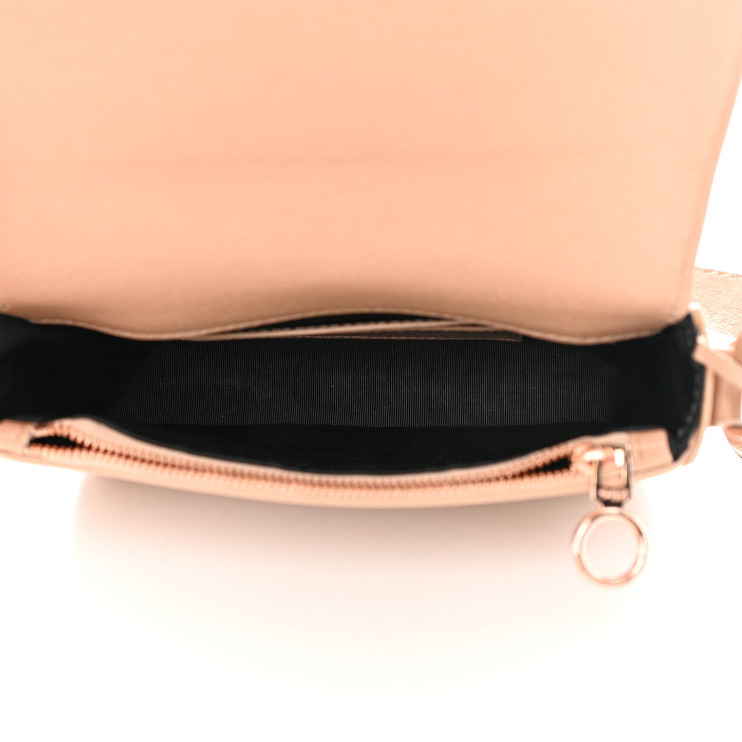 Saffiano Striped Mini Diag Bag Nude White