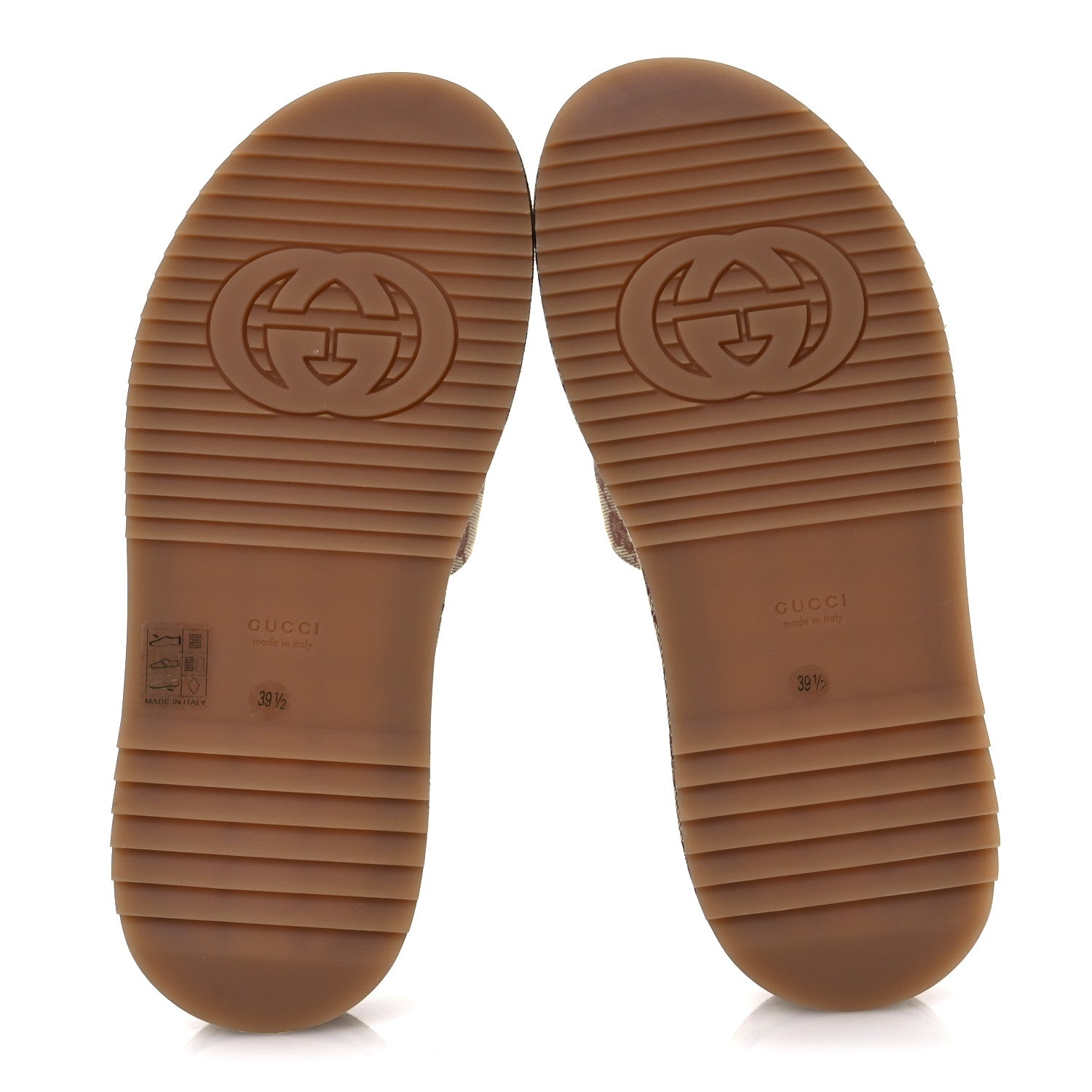 Gucci Canvas GG Monogram Angelina Platform Slide Sandals 39.5 Beige Ruggine 7 of 11