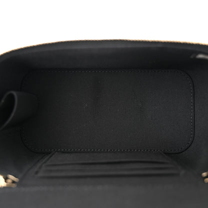 Chanel Lambskin Camellia Embossed Small Vanity Case With Chain Black 5 of 10