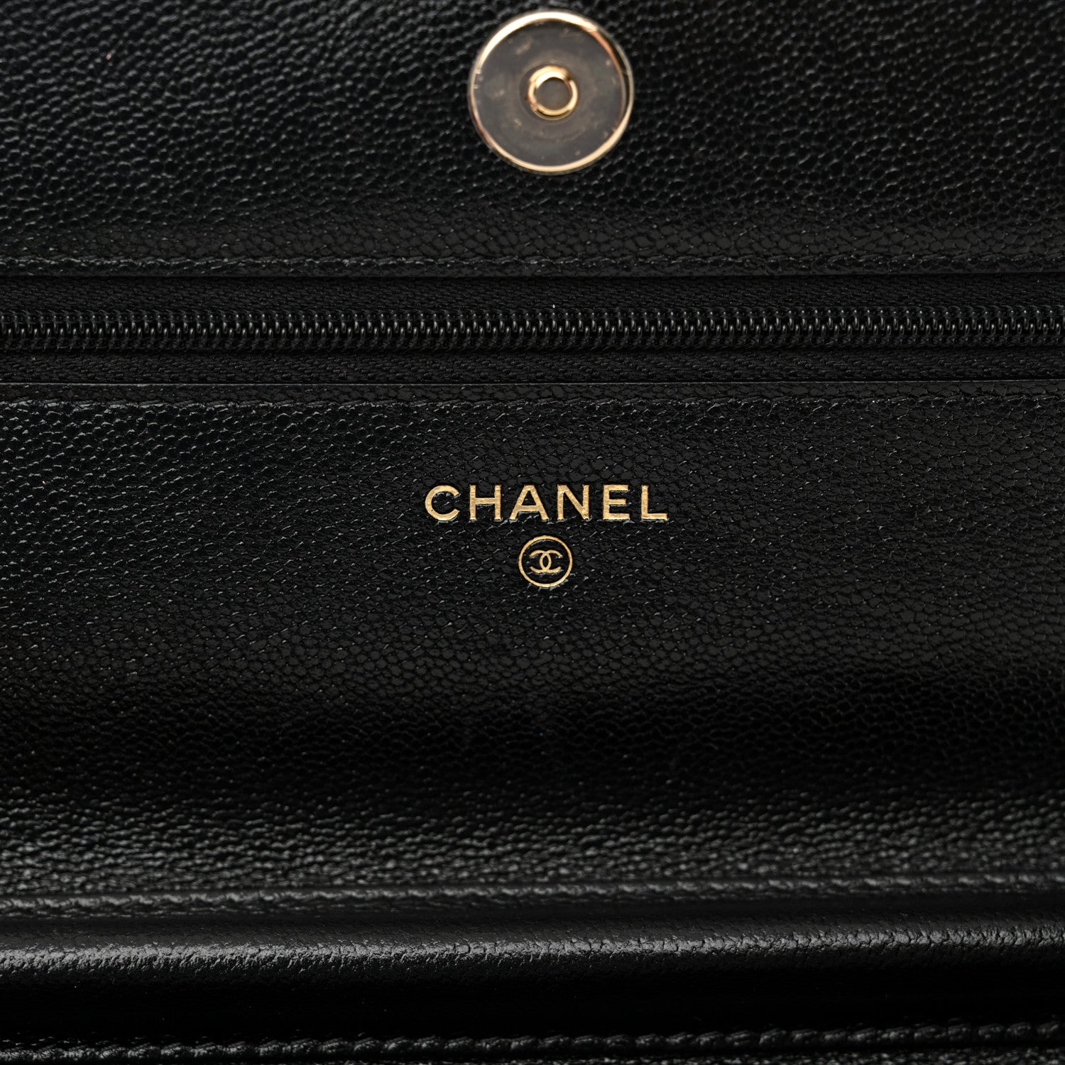 Chanel Caviar Quilted Textured CC Wallet On Chain WOC Black 6 of 11