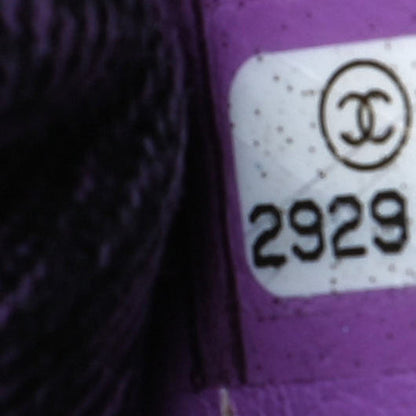 Chanel Denim Quilted Denimpression Flap Purple Black 6 of 11