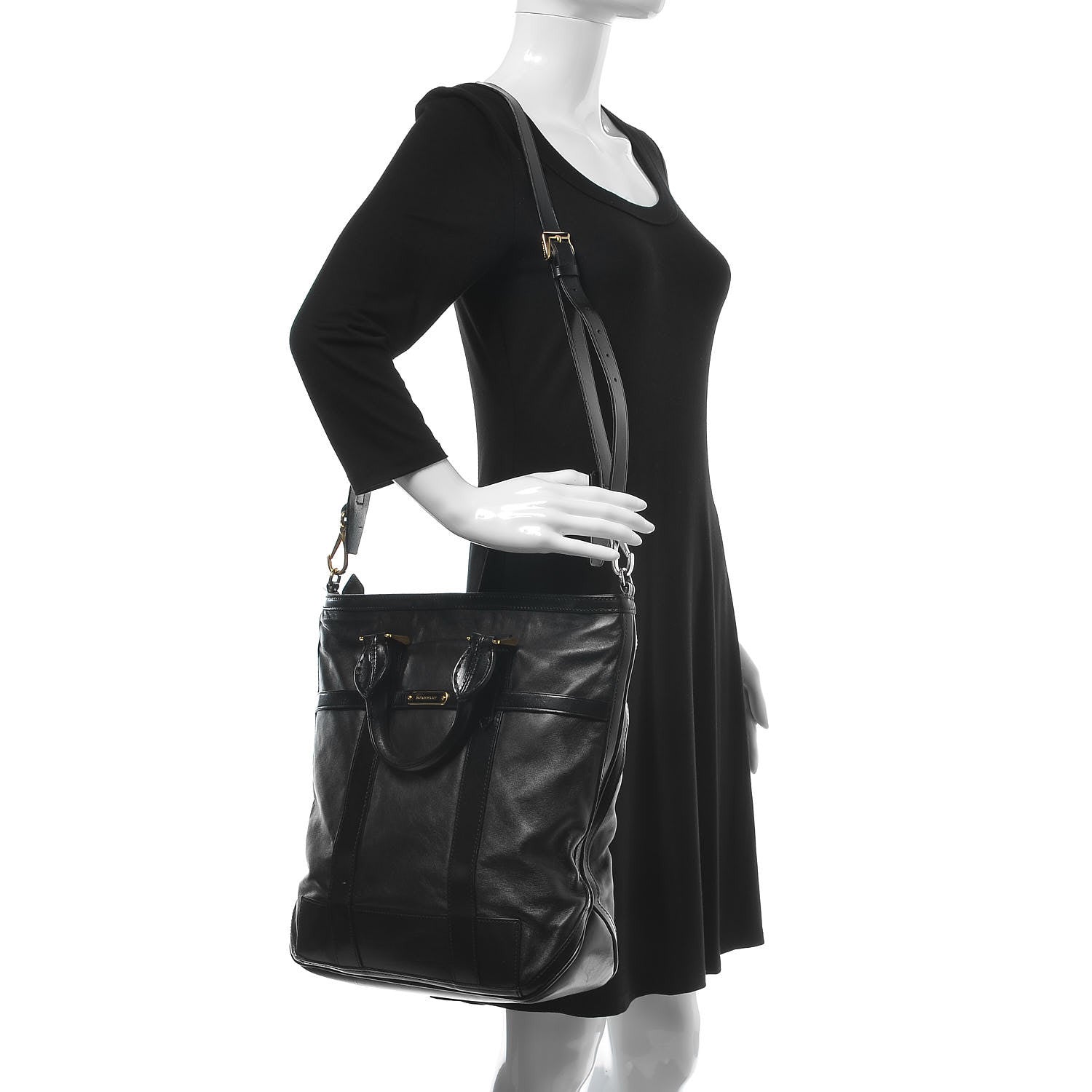 Burberry Soft Lambskin Tote Black 2 of 11