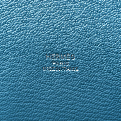 Hermes Taurillon Clemence Jypsiere 28 Blue Jean 6 of 9