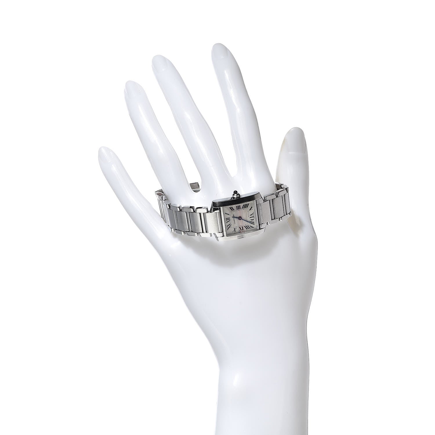 Cartier Stainless Steel 20mm Tank Francaise Quartz Watch 2 of 7