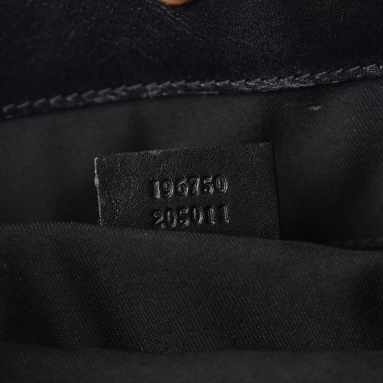 Gucci Denim Monogram Chain Bucket Tote Black 7 of 10