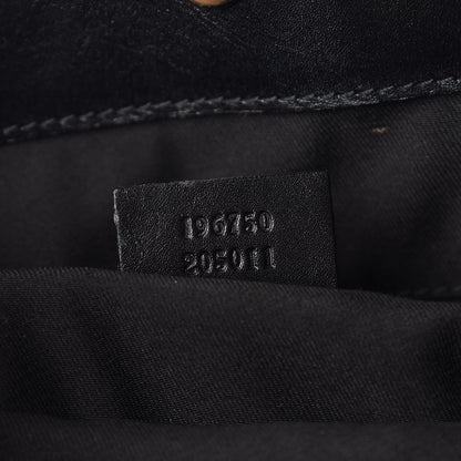 Gucci Denim Monogram Chain Bucket Tote Black 7 of 10