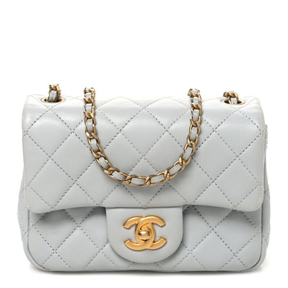 Chanel Lambskin Quilted Mini Pearl Crush Flap Light Grey 1 of 11