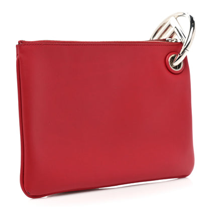 Fendi Vitello Century Opaco F is Fendi Tri-Color Triplette Pouch Set Corteccia White Ice Fragola 3 of 9