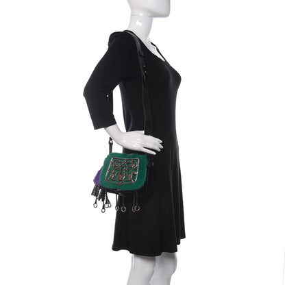 Prada Cavallino Velluto Corsaire Antic Crossbody Bag Biliardo Black 2 of 10