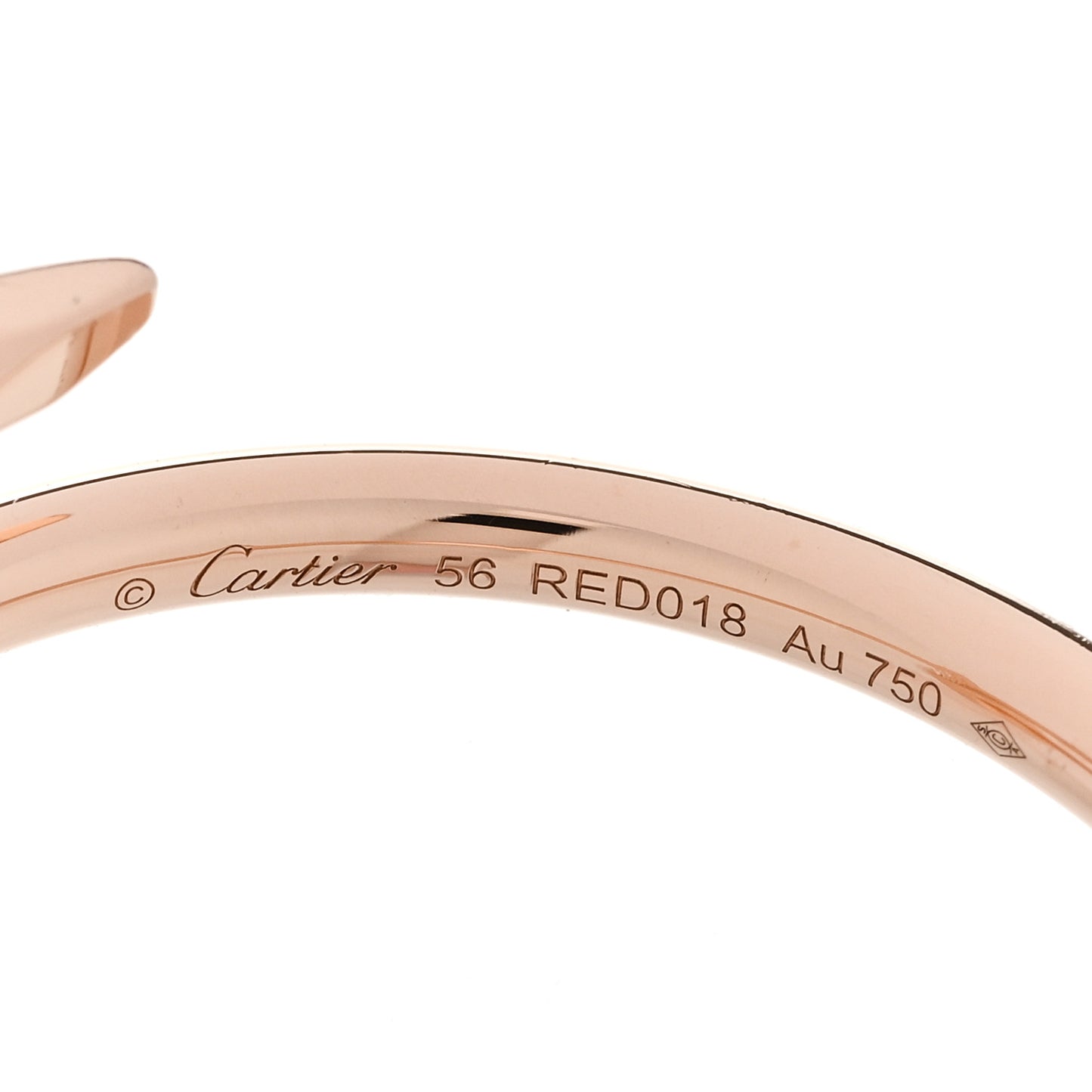 18K Pink Gold Small Juste Un Clou Ring 56 7.5