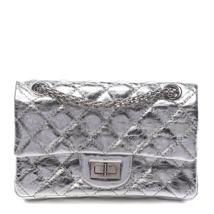 Chanel Metallic Aged Calfskin Quilted 2.55 Reissue 224 Flap Silver 1 of 11