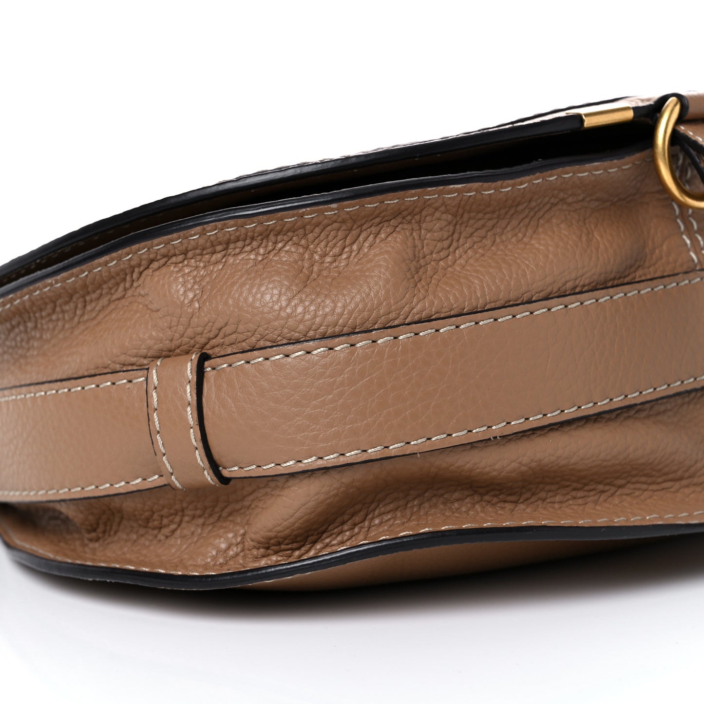 Calfskin Medium Marcie Round Crossbody Bag Nut