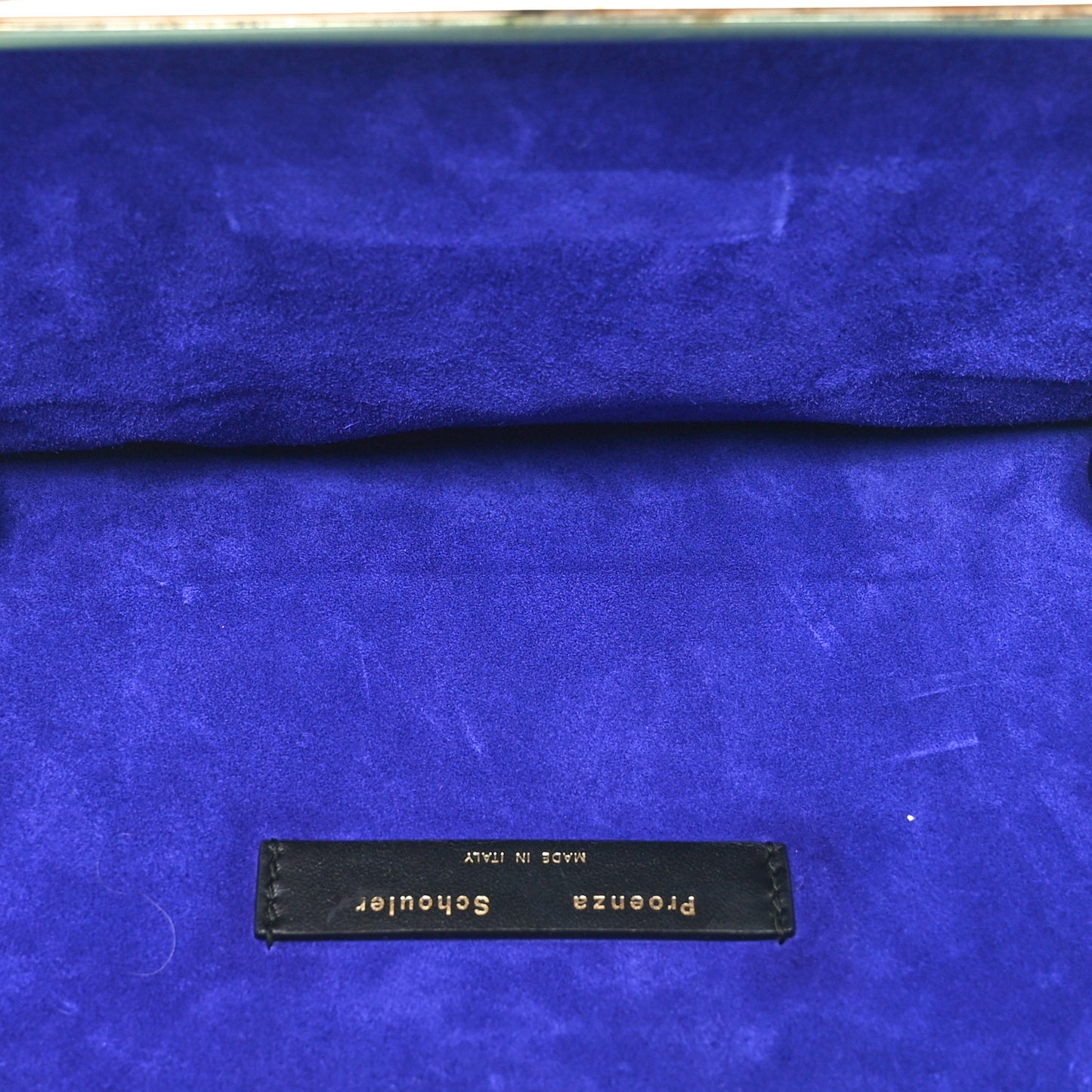Nappa Frame Shoulder Bag Black Purple