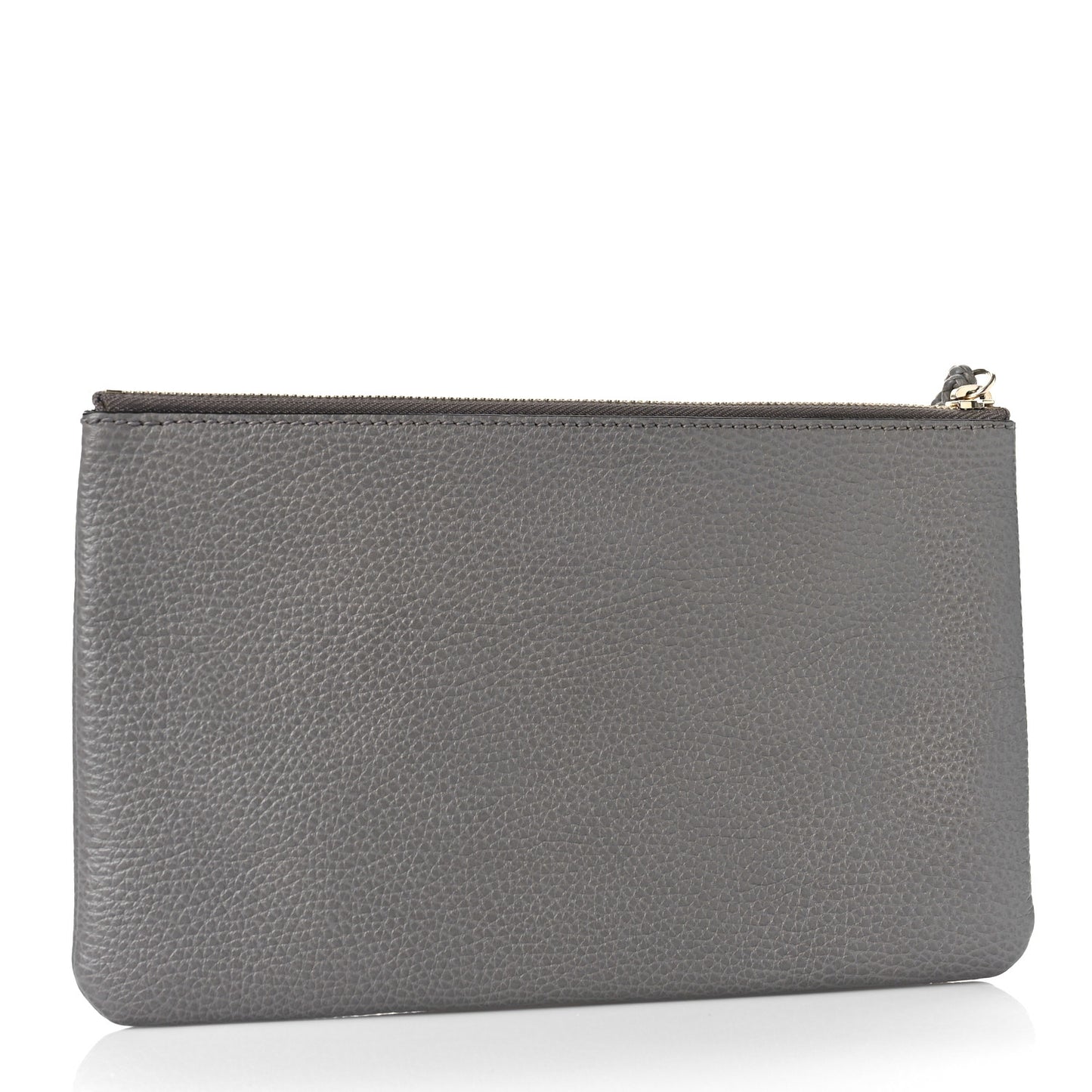 Calfskin Large Bamboo Clutch Grey
