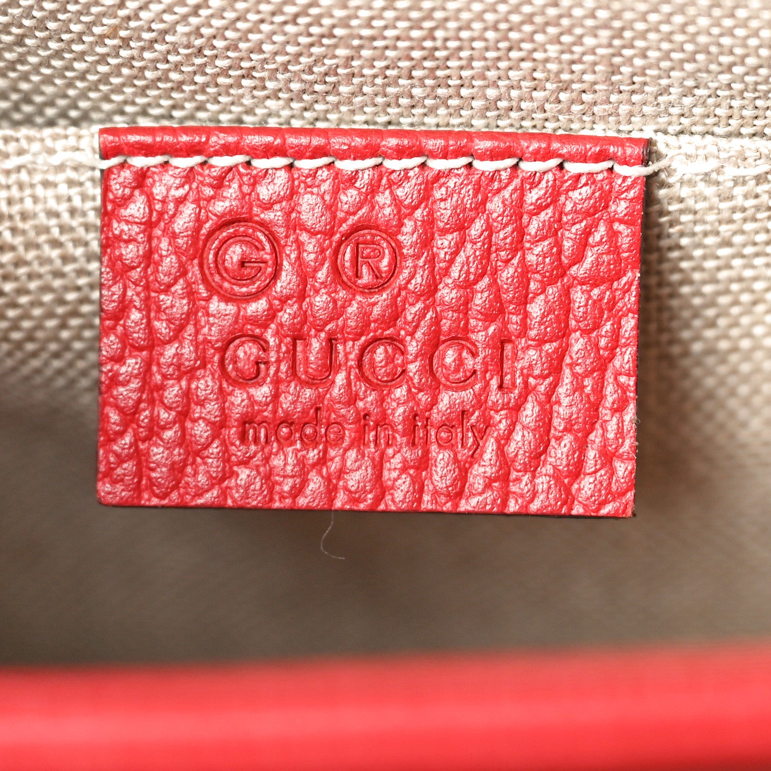 Gucci Dollar Calfskin Small Interlocking G Shoulder Bag Red 6 of 10