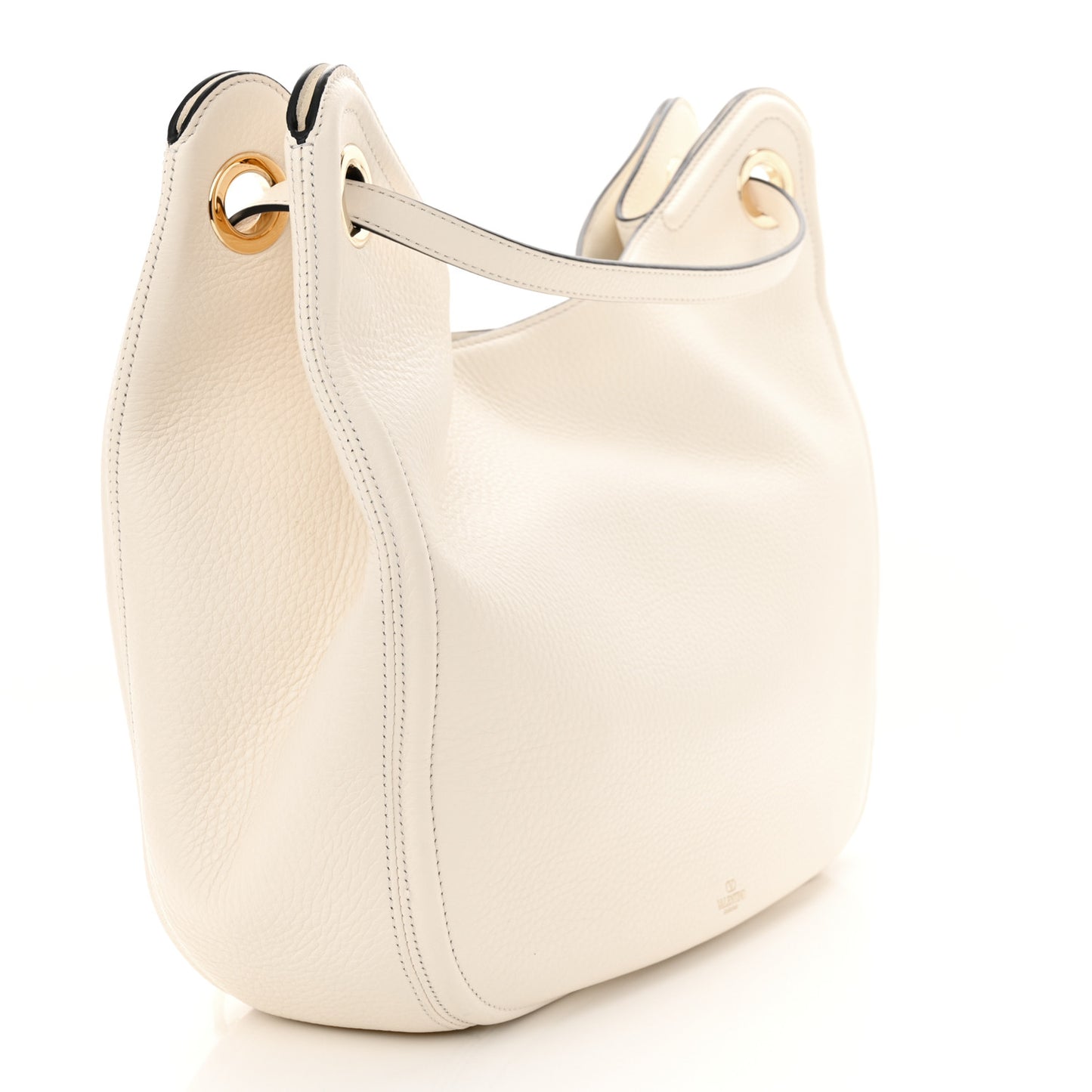 Nappa Maxi Vlogo Gate Hobo Bag Ivory