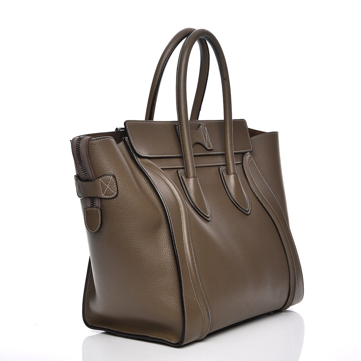 Drummed Calfskin Mini Luggage Souris