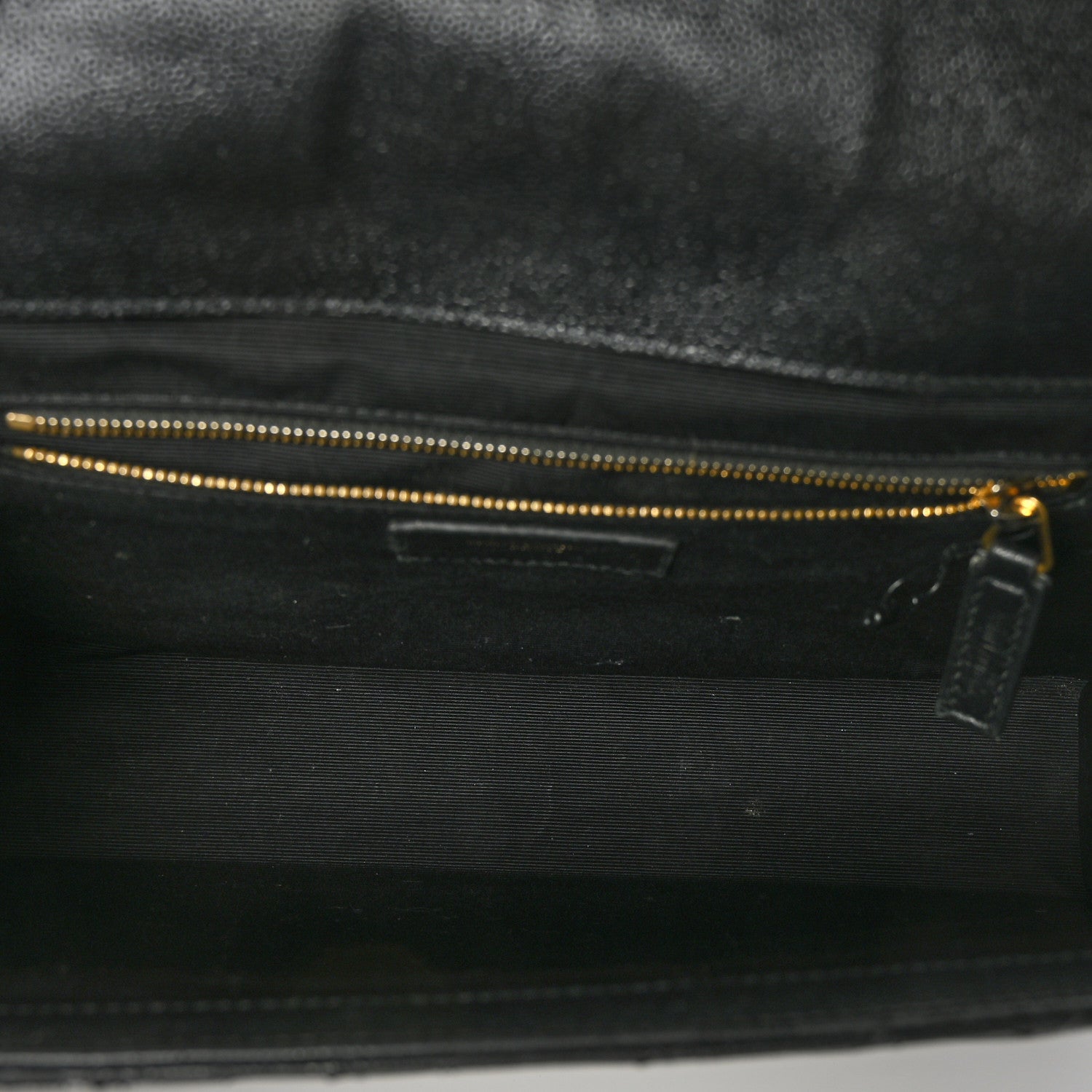 Saint Laurent Grain De Poudre Matelasse Chevron Large Monogram Satchel Black 5 of 8