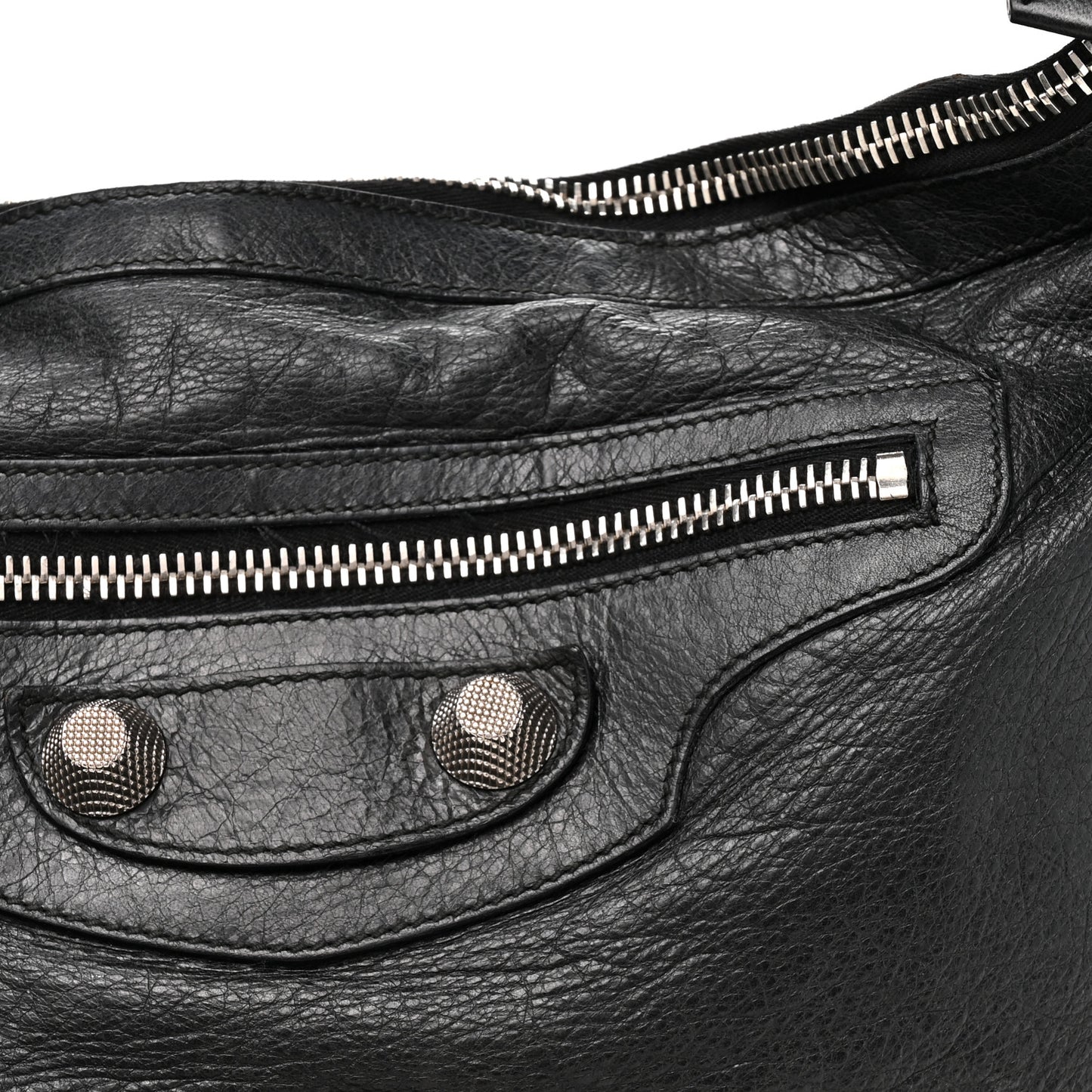 Chevre Giant 21 Silver Hardware Day Hobo Black