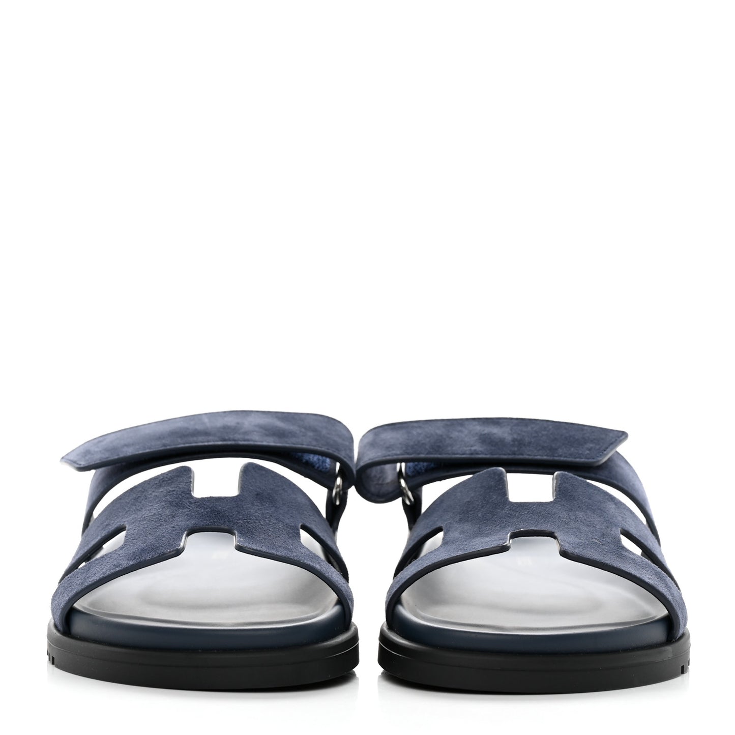 Suede Goatskin Womens Chypre Sandals 37.5 Bleu Celeste