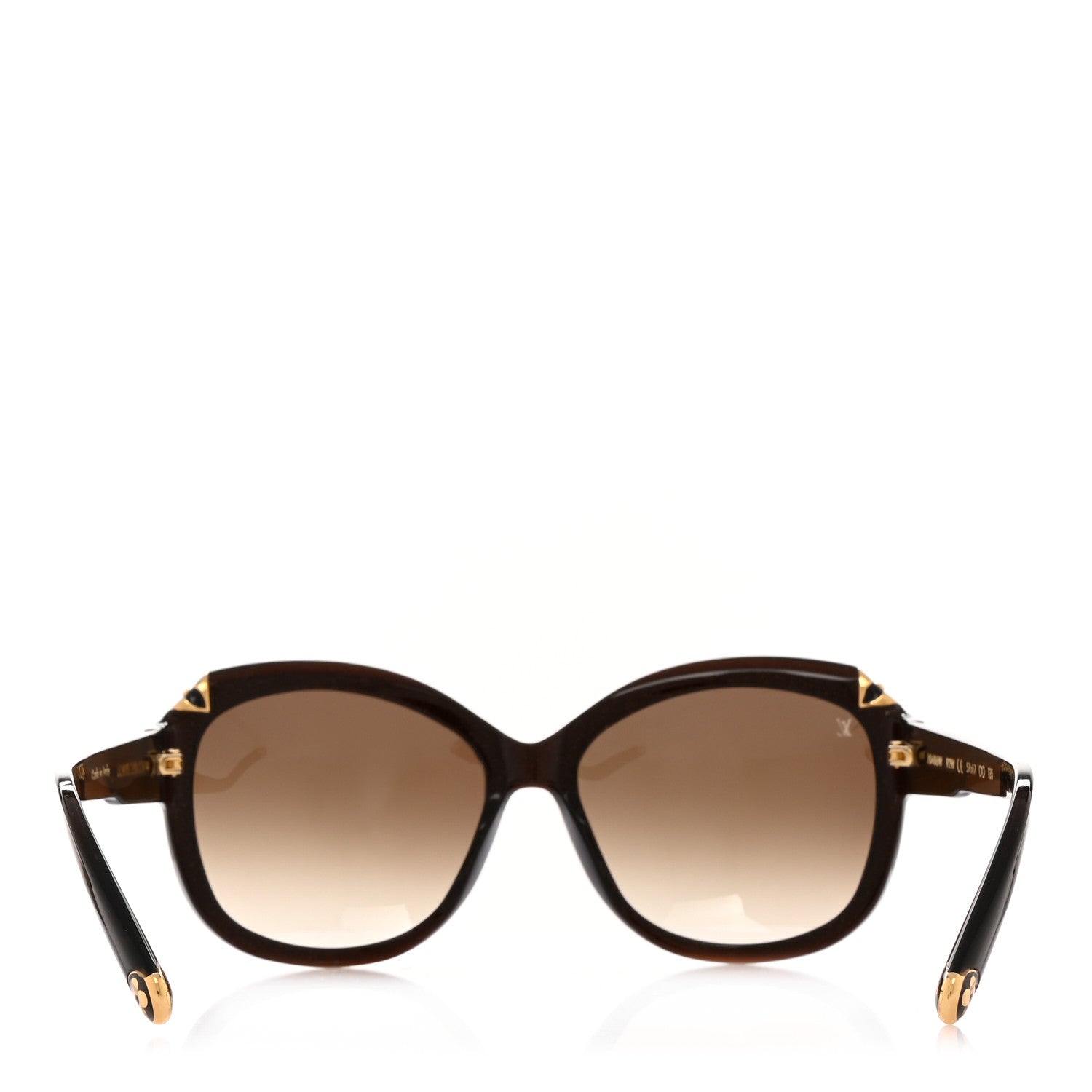Louis Vuitton Acetate Hortensia Cat Eye Sunglasses Z0486W Brown Glitter 10 of 10