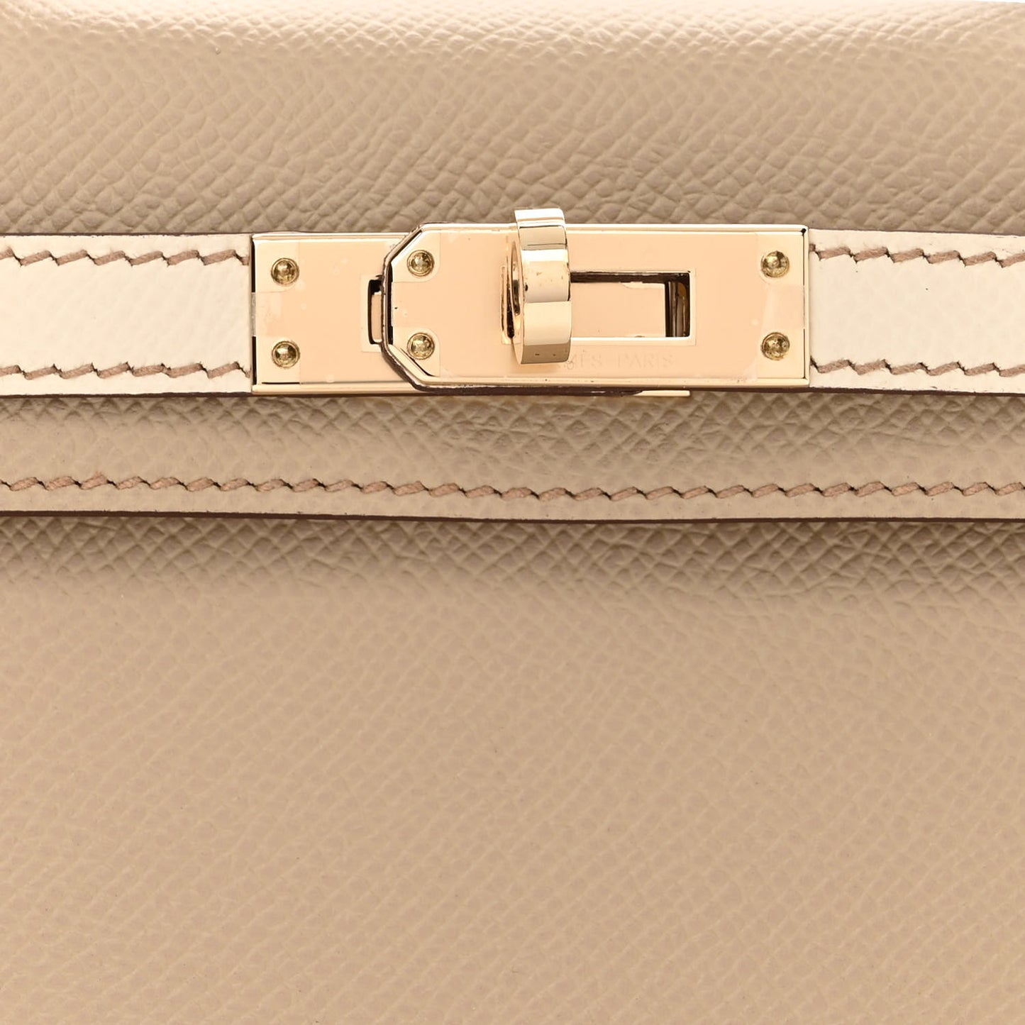 Epsom Horseshoe Mini Kelly Sellier 20 Trench Craie