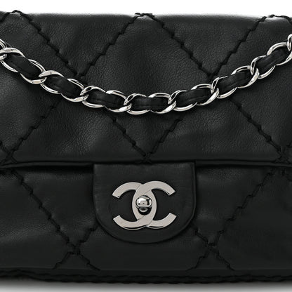 Chanel Calfskin Stitched Expandable Flap Black 8 of 10