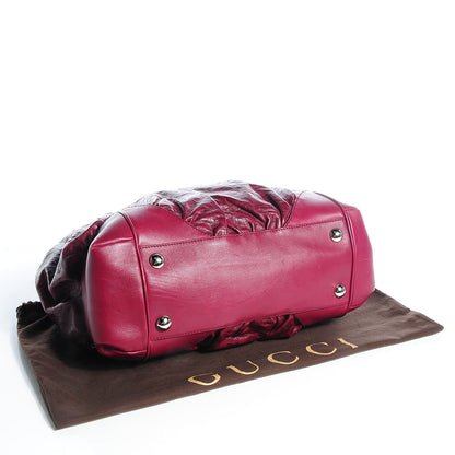 Gucci Horsebit Embossed Full Moon Tote Dark Red 4 of 7