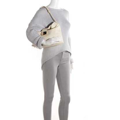 Jimmy Choo Grainy Calfskin Small Rachel Shoulder Bag White 2 of 7