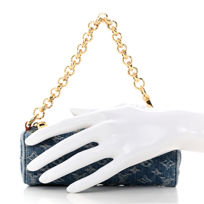 Louis Vuitton Monogram Denim Mini Papillon Denim Blue 2 of 6