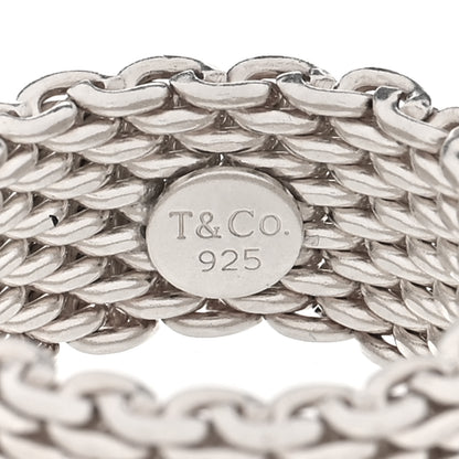 Tiffany Sterling Silver Somerset Mesh Ring 51 5.75 4 of 4