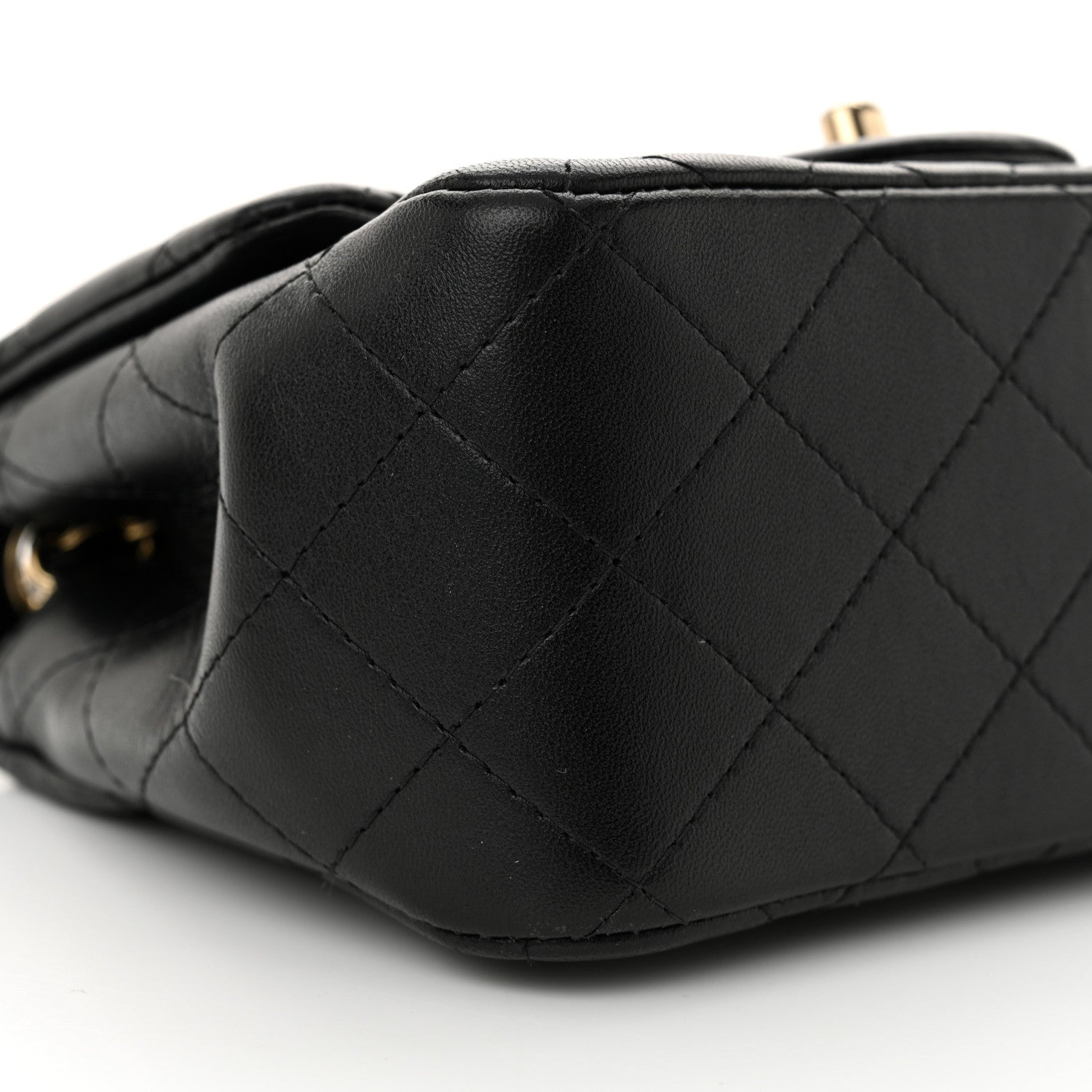 Chanel Lambskin Quilted Mini Square Flap Black 9 of 12