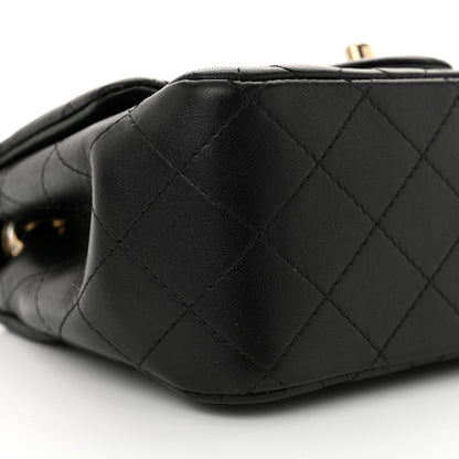 Chanel Lambskin Quilted Mini Square Flap Black 9 of 12
