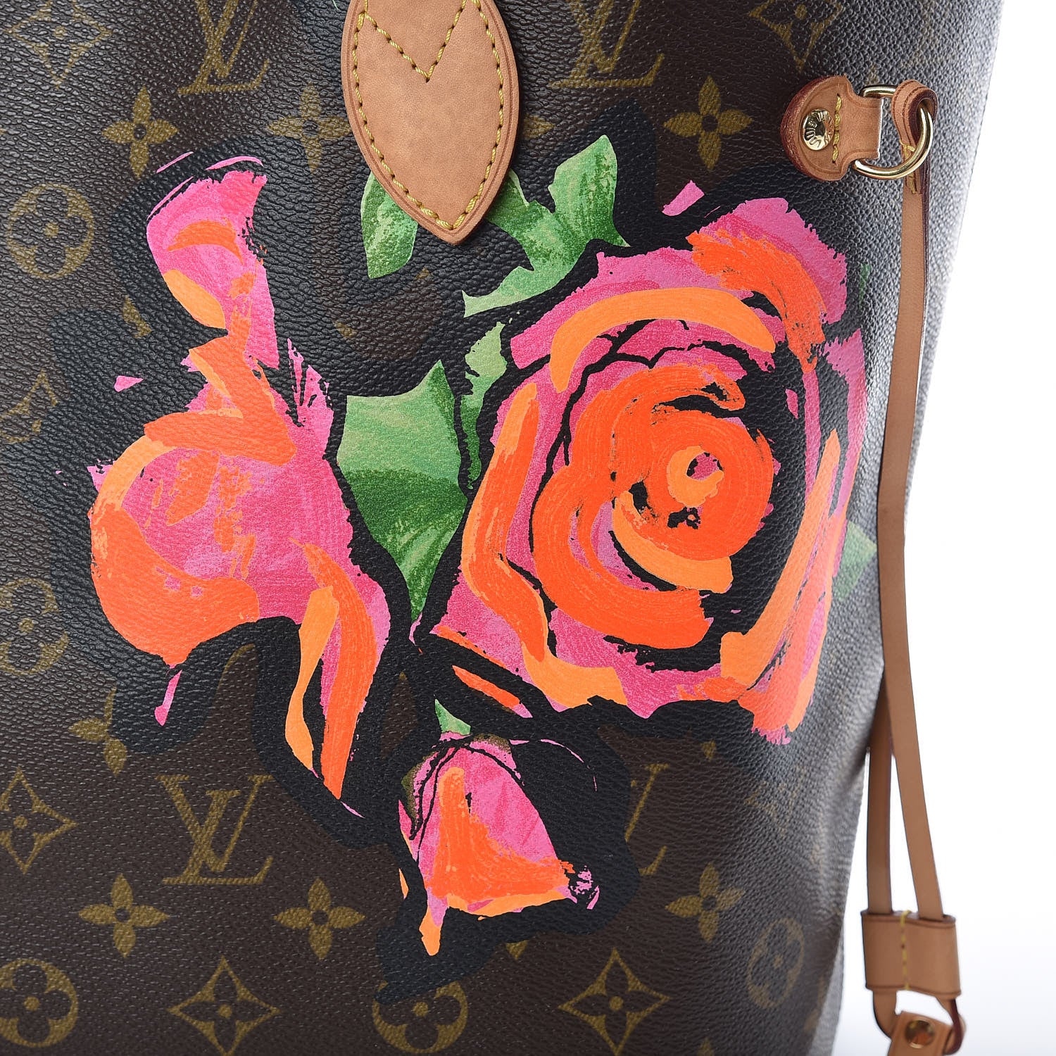 Louis Vuitton Monogram Roses Neverfull MM 15 of 16