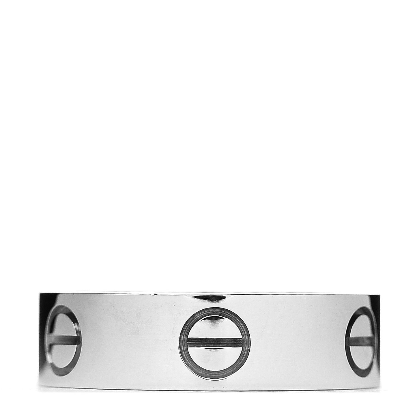18K White Gold 5.5mm LOVE Ring 54 6.75