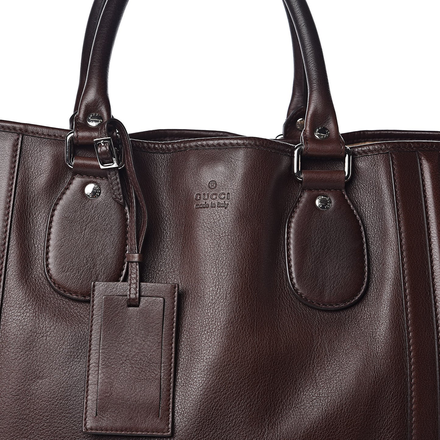 Calfskin Large Tote Brown