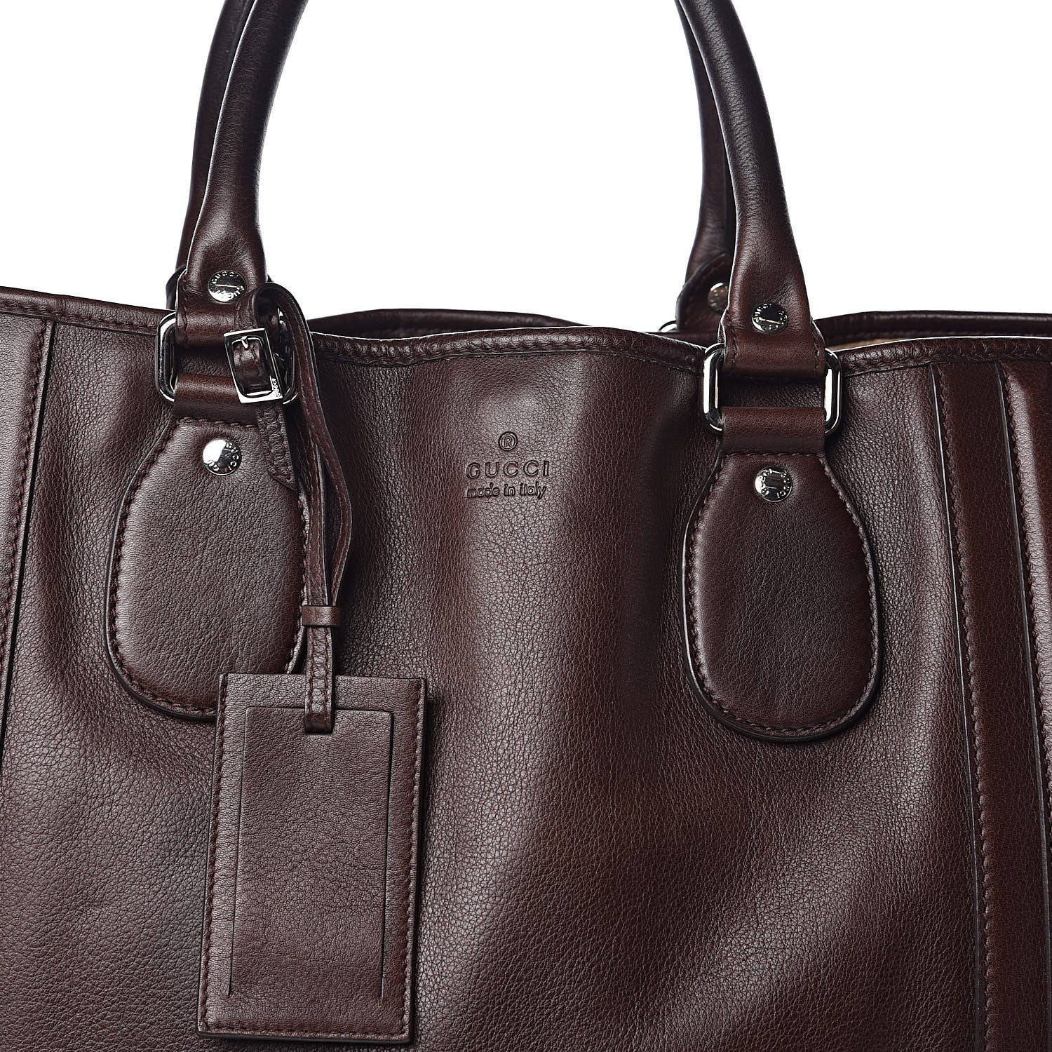 Gucci Calfskin Large Tote Brown 10 of 10