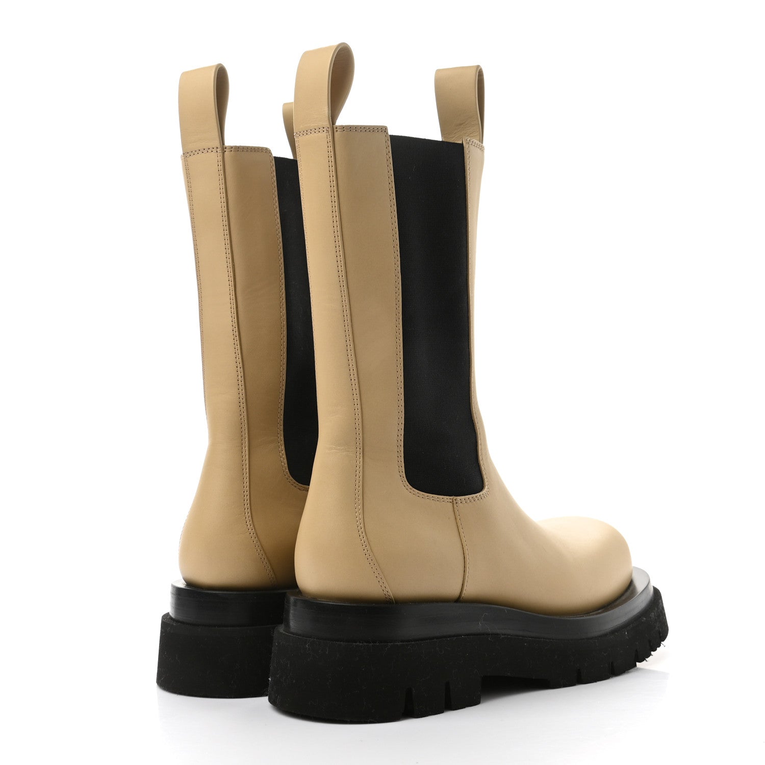 Bottega Veneta Calfskin The Lug Chelsea 55mm Boots 36.5 Cane Sugar 4 of 7