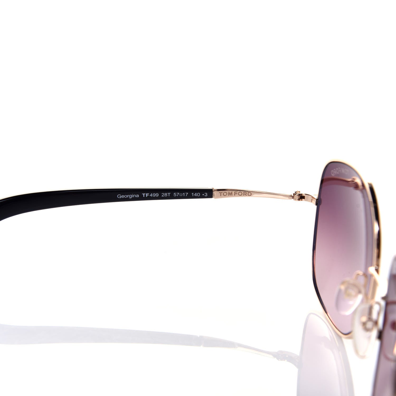 Tom Ford Acetate Georgina Sunglasses TF499 Purple 5 of 8